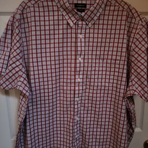 Croft & Barrow Men's Red and White Plaid Shirt